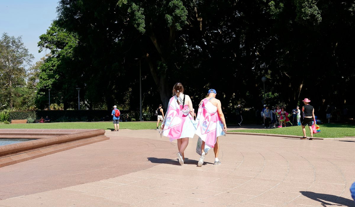 Person walking outdoors