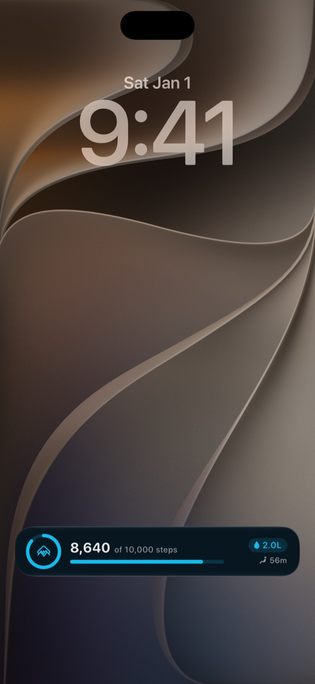 Vitablizz Live Activity on the lock screen